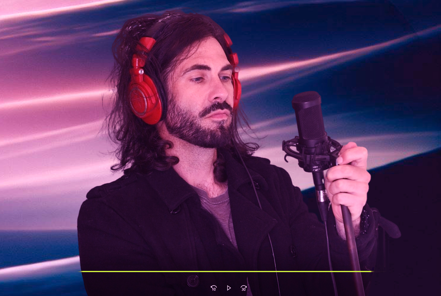 Ben with Microphone in Magenta